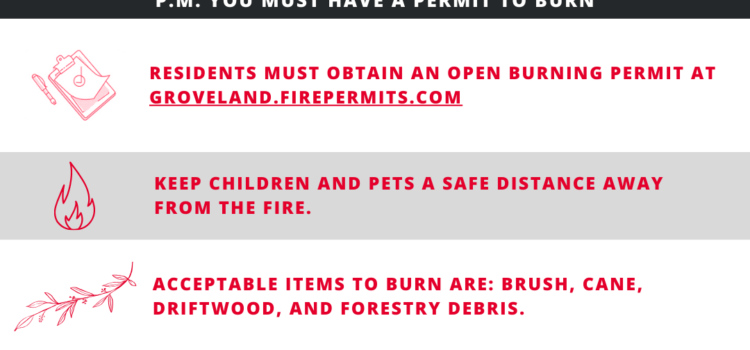 Groveland Fire Department Shares Permitting Information and Safety Tips for Open Burning Season