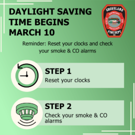 Groveland Fire Department Reminds Residents to Change Clocks and Check Alarms as Daylight Saving Time Begins